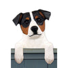 Wood Carved Jack Russell Terrier Dog Door Topper - Tri Shugar Plums Gift Store