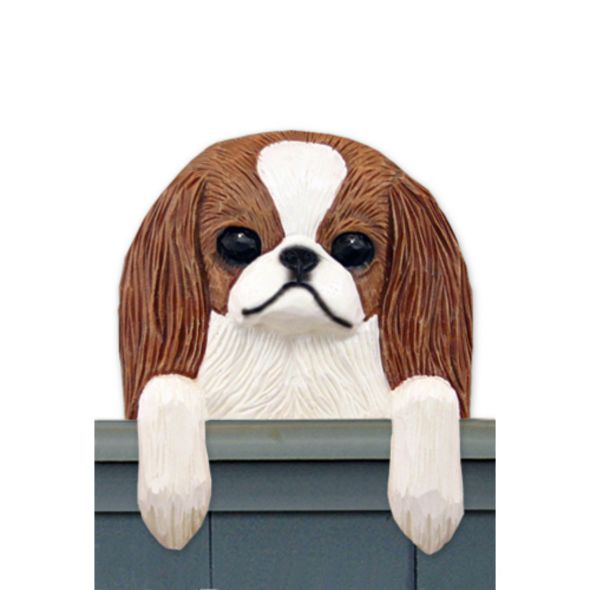 Wood Carved Japanese Chin Dog Door Topper