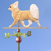 Chihuahua Longhaired Weathervane For Roof - Fawn Shugar Plums Gift Store