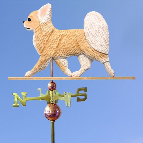 Chihuahua Longhaired Weathervane For Roof