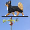 Chihuahua Longhaired Weathervane For Roof - Tri Shugar Plums Gift Store
