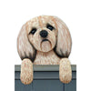 Wood Carved Lhasa Apso Dog Door Topper - Puppy Silver Shugar Plums Gift Store