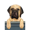 Wood Carved Mastiff Dog Door Topper - Fawn/Brindle Shugar Plums Gift Store