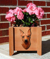 Handmade Miniature Pinscher Dog Planter Box - Red Shugar Plums Gift Store