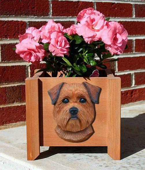 Handmade Norfolk Terrier Dog Planter Box