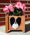 Handmade Papillion Dog Planter Box - Black/White Shugar Plums Gift Store