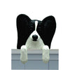 Wood Carved Papillion Dog Door Topper - Black Shugar Plums Gift Store