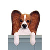 Wood Carved Papillion Dog Door Topper - Brown Shugar Plums Gift Store