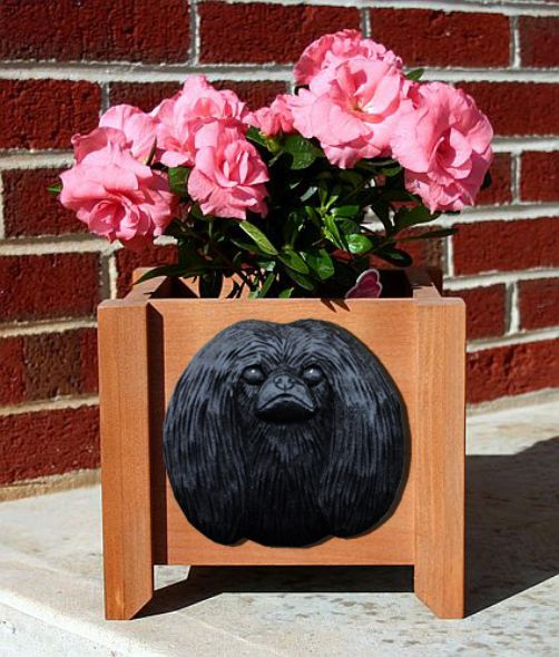 Handmade Pekingese Dog Planter Box