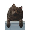 Wood Carved Pomeranian Dog Door Topper - Black Shugar Plums Gift Store