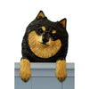 Wood Carved Pomeranian Dog Door Topper - Black/Tan Shugar Plums Gift Store