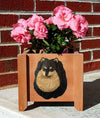 Handmade Pomeranian Dog Planter Box - BLK/Tan Shugar Plums Gift Store