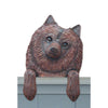 Wood Carved Pomeranian Dog Door Topper - Brown Shugar Plums Gift Store