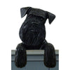 Wood Carved Schnauzer Dog Door Topper - Black Shugar Plums Gift Store