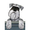Wood Carved Schnauzer Dog Door Topper - Salt/Pepper Shugar Plums Gift Store