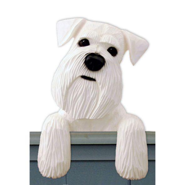 Wood Carved Schnauzer Dog Door Topper