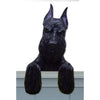 Wood Carved Schnauzer Dog Door Topper - Crop Black Shugar Plums Gift Store