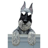 Wood Carved Schnauzer Dog Door Topper - Crop Salt/Pepp Shugar Plums Gift Store