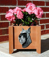 Handmade Standard Schnauzer Dog Planter Box - Salt/Pepper Shugar Plums Gift Store