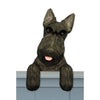 Wood Carved Scottish Terrier Dog Door Topper - Black Shugar Plums Gift Store