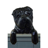 Wood Carved Shar Pei Dog Door Topper - Black Shugar Plums Gift Store
