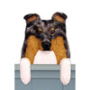 Wood Carved Shetland Sheepdog Dog Door Topper - Blue Shugar Plums Gift Store