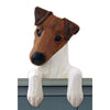 Door Toppers - Wood Carved Smooth Fox Terrier - Brown Shugar Plums Gift Store