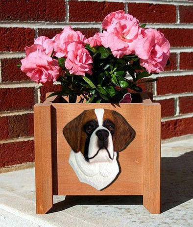 Handmade Saint Bernard Dog Planter Box - Shugar Plums Gift Store