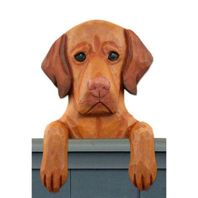 Wood Carved Vizsla Dog Door Topper - Shugar Plums Gift Store