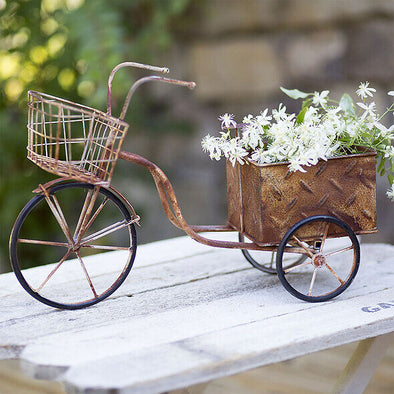 Delivery Metal Tricycle Planter - Garden Accent - Shugar Plums Gift Store