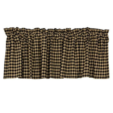 Primitive Curtain Valance - Black Checkered - Shugar Plums Gift Store