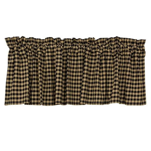 Primitive Curtain Valance - Black Checkered