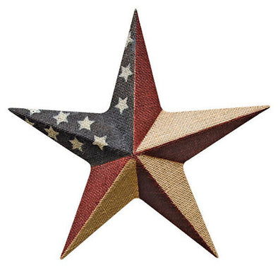 Burlap Barn Star - Americana Decor - 12" H - Shugar Plums Gift Store