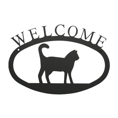 Wrought Iron Decor - Cat Welcome Sign - Large - Shugar Plums Gift Store