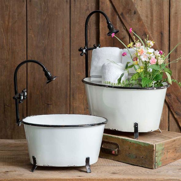 Clawfoot Tub Garden Planters Set Of Two