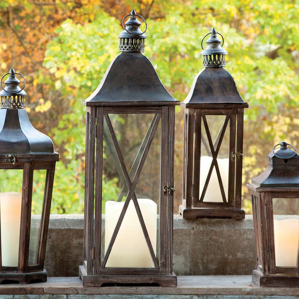 Country Club Lantern Candle Holder Set