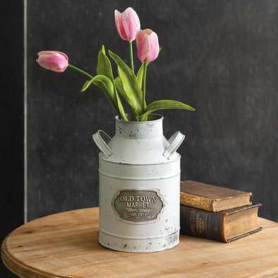 Decorative Old Town Milk Can - Farmhouse Container - Shugar Plums Gift Store
