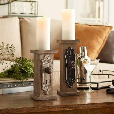 Distressed Door Knob Candle Holders - Set Of 2 - Shugar Plums Gift Store