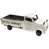 White Metal Vintage Style Farmer's Market Truck - Shugar Plums Gift Store