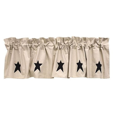 Farmhouse Star Curtain Valance - Shugar Plums Gift Store