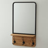 Farmhouse Wall Mirror With Hooks - Shugar Plums Gift Store