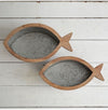 Set of Two Galvanized Fish Bins - Shugar Plums Gift Store
