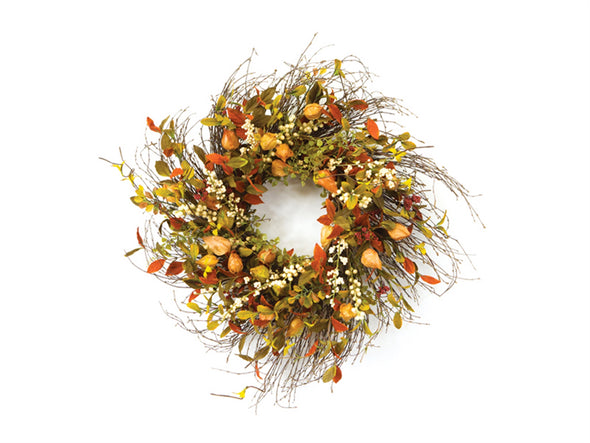 Fall Wreath Cape Gooseberry 20"