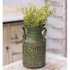 Distressed Farmers Market Milk Can Olive Green - Shugar Plums Gift Store