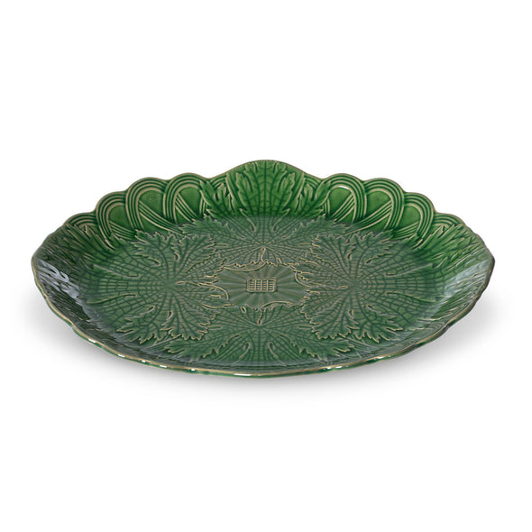 Green Glazed Serving Platter