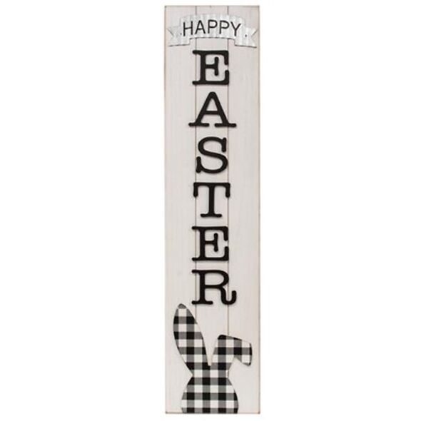 Bunny Happy Easter Sign With Easel