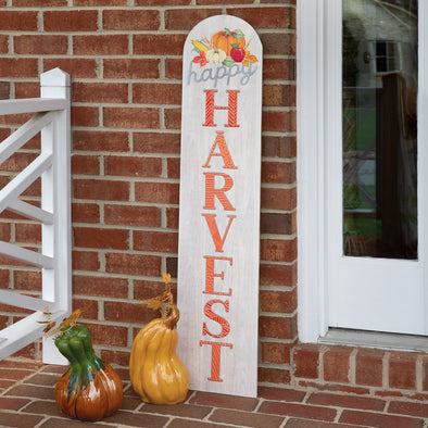 Happy Harvest Wood Porch Sign - Shugar Plums Gift Store