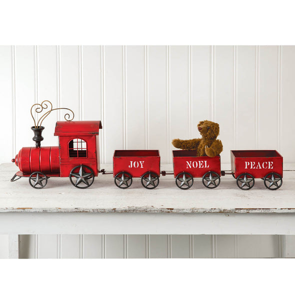 Red Christmas Train Set