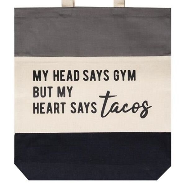 My Head Says Gym Tote Bag