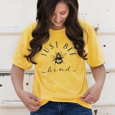 Just Bee Kind Shirt - Yellow - Women's Apparel - Shugar Plums Gift Store